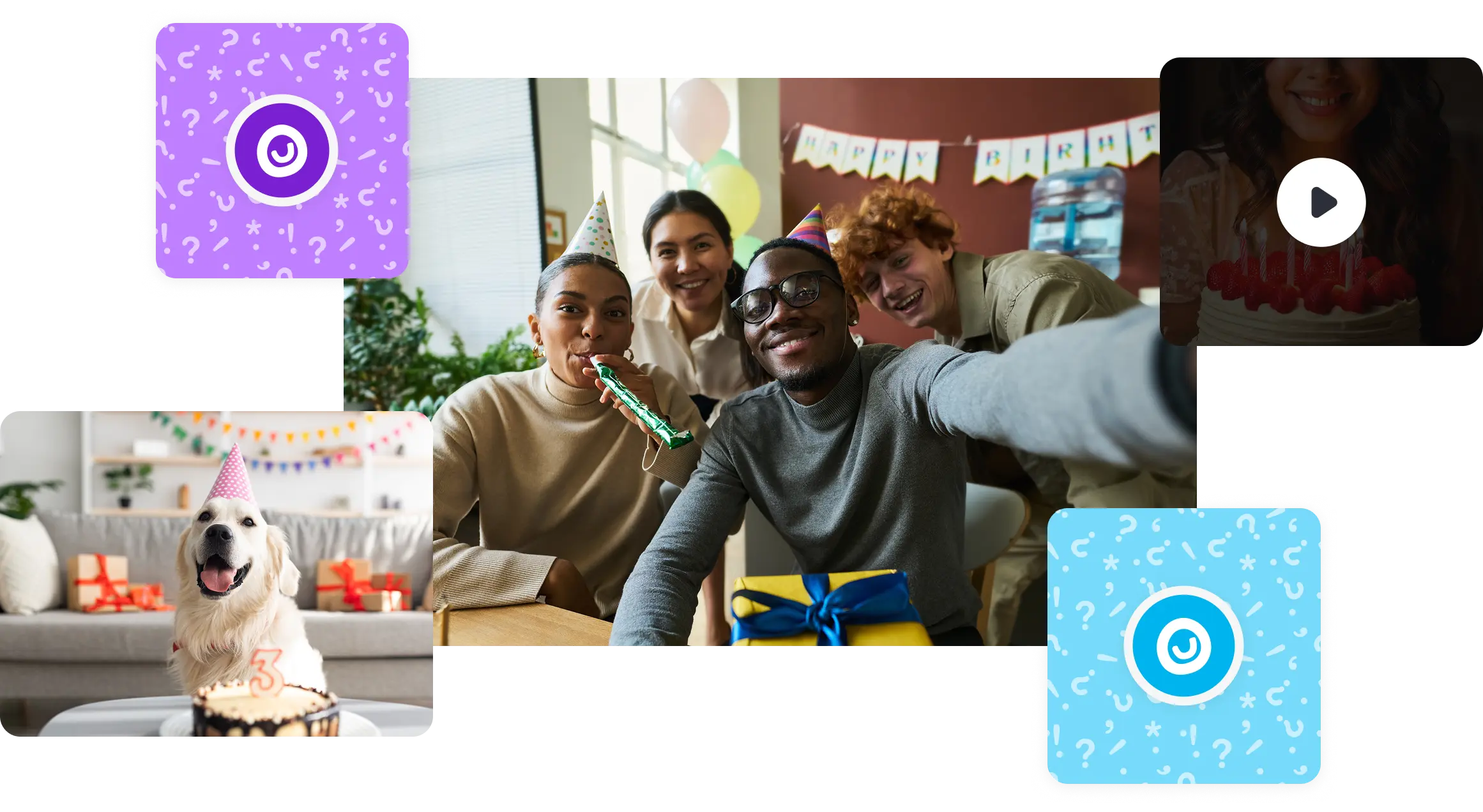 Two people in birthday mood